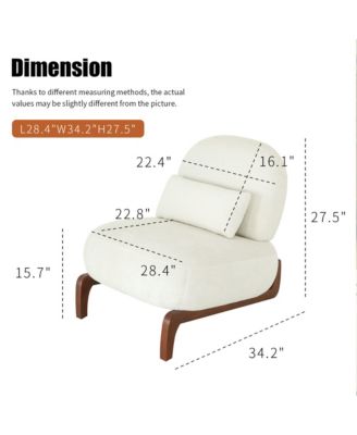 Velvet Accent Chair, Comfy Reading Chair, Cute Living Room Chair with Solid Wood Legs and Soft Cushion for Bedroom and Balcony