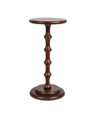 Ergo Pedestal 12" Wood Cocktail Side Table
