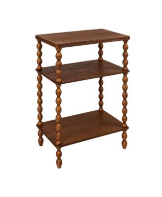 Bobbin Leg 20" Wood Rectangle Accent Table