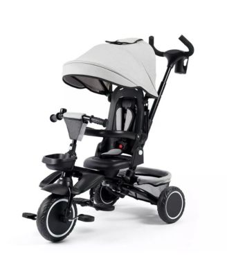 8-in-1 Kids Tricycle with Adjustable Push Handle, Canopy and Storage