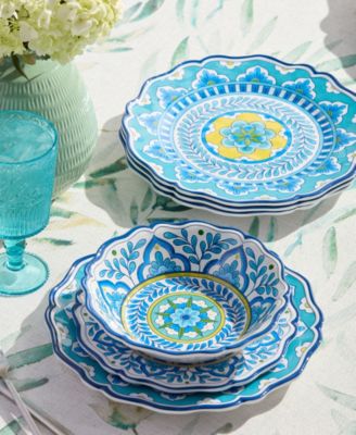 Porto Melamine 12-Piece Dinnerware Set, Service for 4