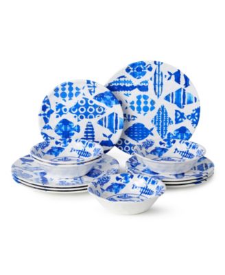 Fish Tale 12-Piece Dinnerware Set, Service for 4