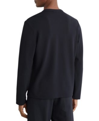 Men's Textured Long-Sleeve Henley T-Shirt