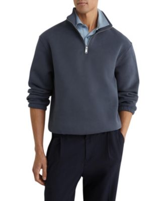 Men's Cotton-Blend Half-Zip Sweatshirt