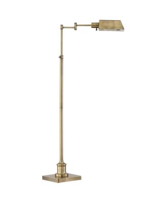 Jenson Traditional 54" Tall Pharmacy Floor Lamp with Smart Socket Aged Brass Adjustable Swing Arm for Living Room Reading House