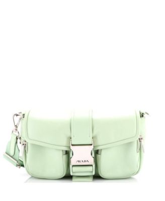Small Padded Buckle Crossbody Bag Nappa Leather