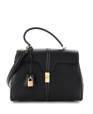 Medium 16 Top Handle Bag Grained Calfskin