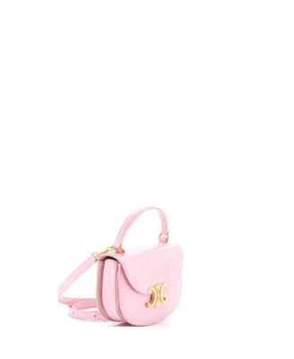 Mini Triomphe Besace Clea Top Handle Flap Bag Leather
