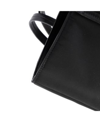 Medium Padded Open Tote Tessuto with Saffiano Leather