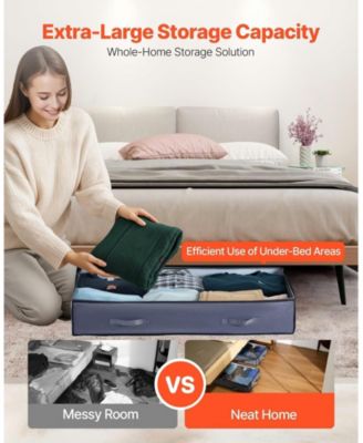 Under Bed Storage Containers with Clear Lids 6 Pack