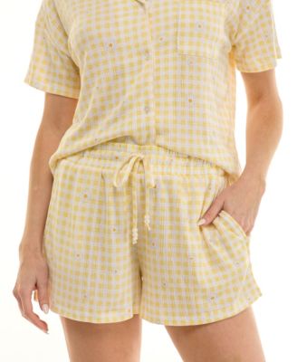 Women's Collared Top and Pull-On Shorts, 2-Piece Set