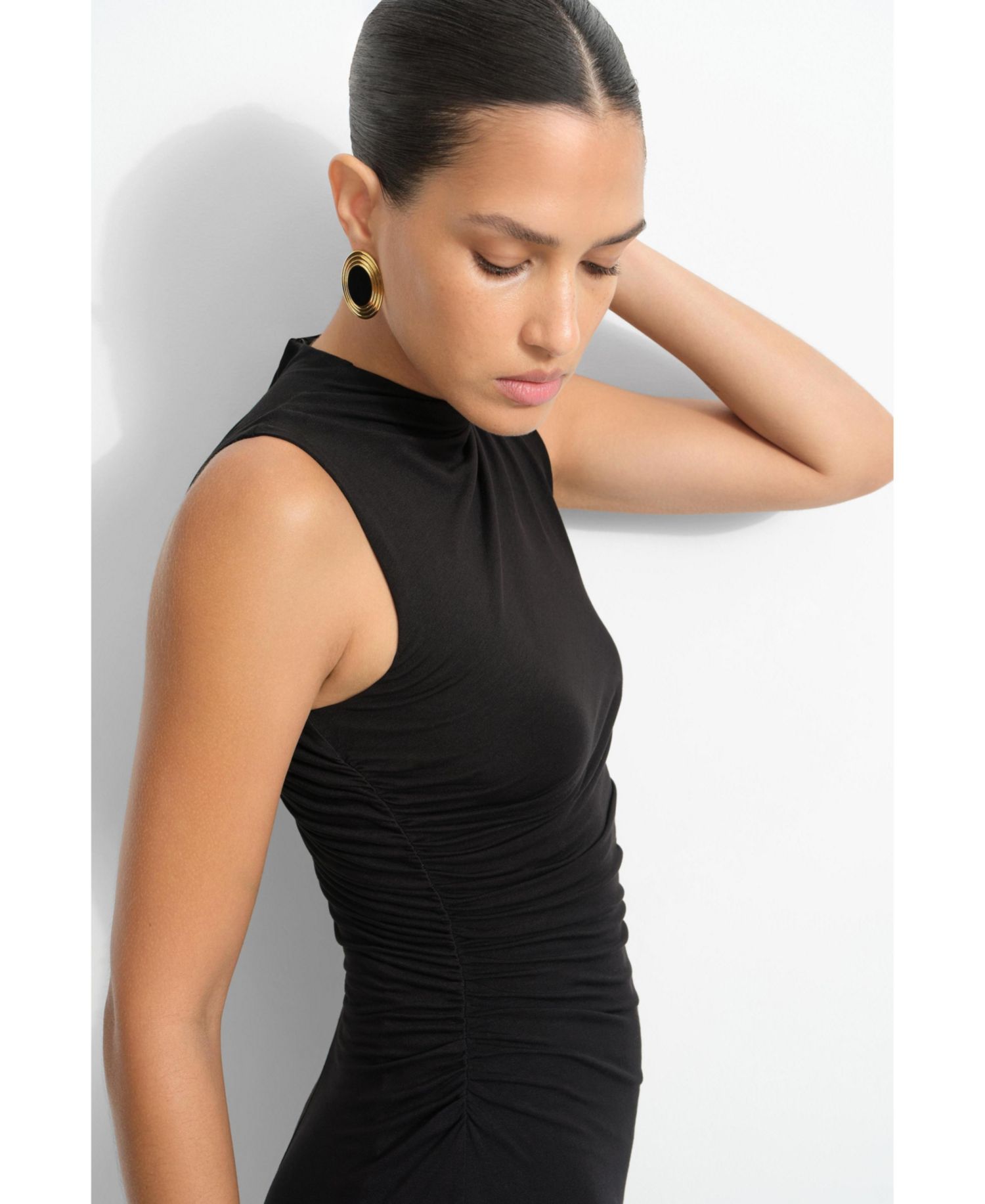 Women's Astin Sleeveless High-Neck Bodycon Jersey Maxi Dress