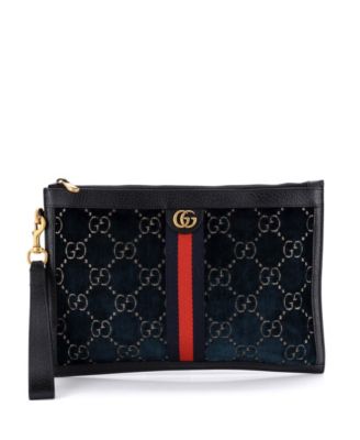 Large Ophidia Zip Pouch GG Velvet