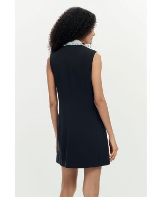 Women's Crossed bimaterial dress