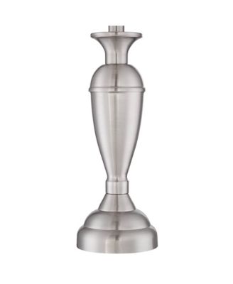 Blair Traditional Table Lamps 25" High Set of 2 Brushed Nickel Softback Drum Shade for Bedroom Living Room Bedside Nightstand House