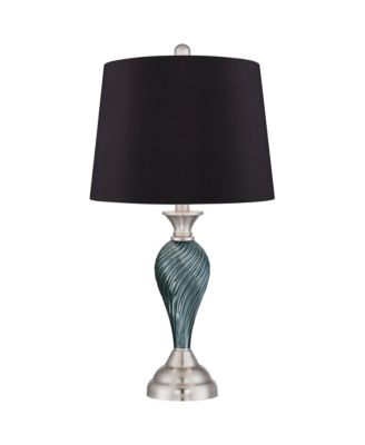 Arden 25" High Twist Modern Coastal Table Lamps Set of 2 Living Room Bedroom Bedside