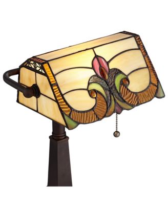 Fleura 17" High Small Rustic Banker Desk Lamps Set of 2 Brown Bronze Finish Metal Home Office Living Room