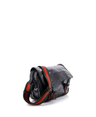 Small Web Buckle Messenger Bag GG Coated Canvas