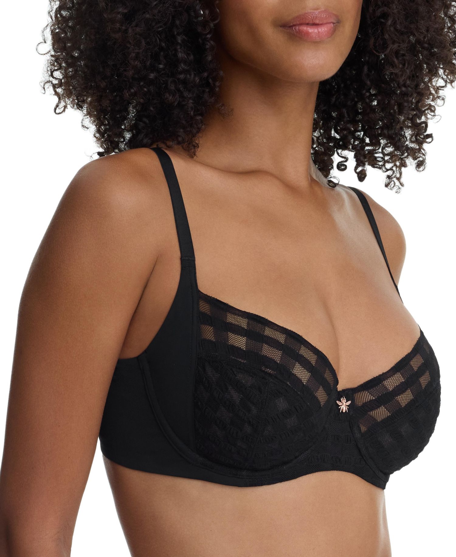 Women's Bonbon Full Coverage Gingham Lace Bra