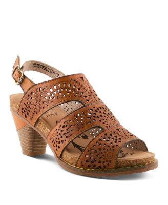 L`Artiste Perfdfection Women s Leather Sandal with Hand-painted Comfort Fit