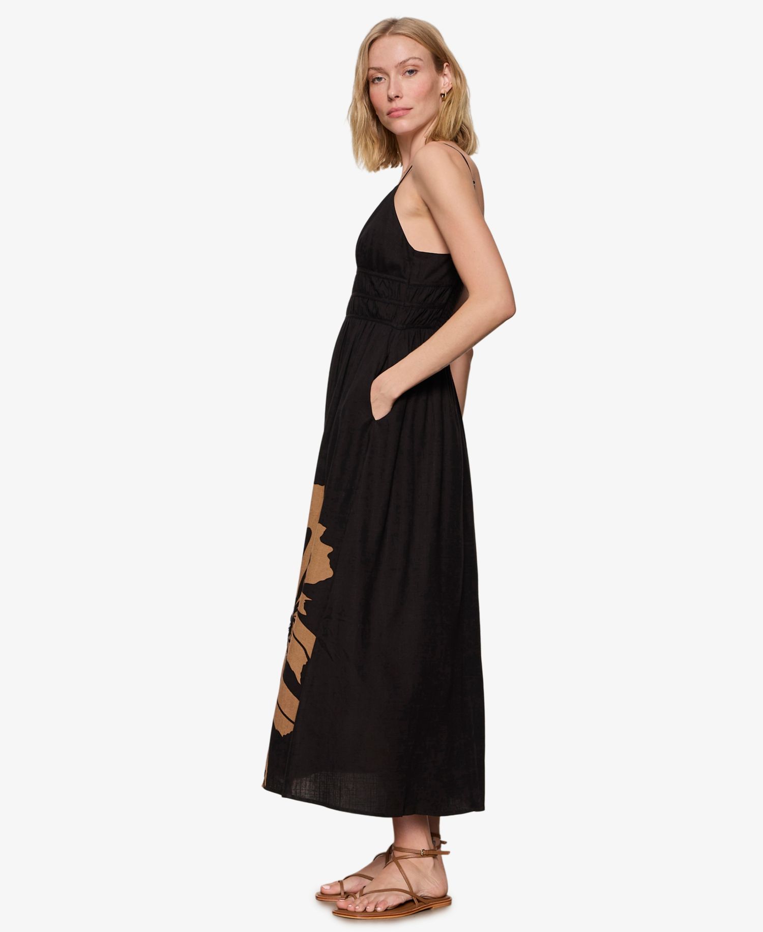 Women's Mira Embellished Volume V-Neck Maxi Dress