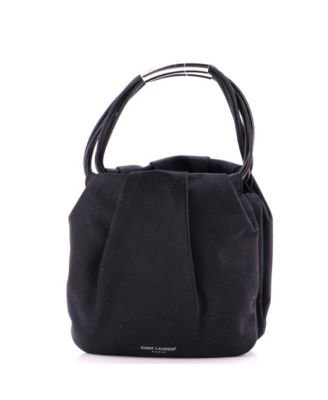 Mini Pochon Top Handle Bag Satin