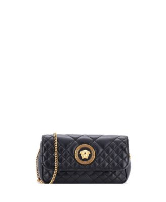 Mini Medusa Icon Chain Flap Bag Quilted Leather