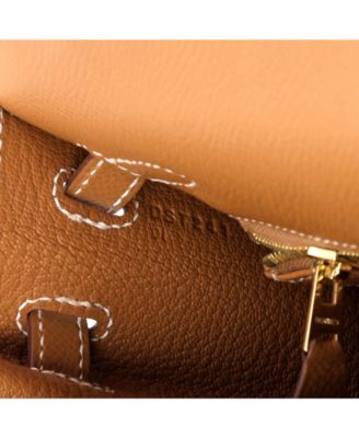 Kelly 25 Handbag Brown Epsom with Gold Hardware