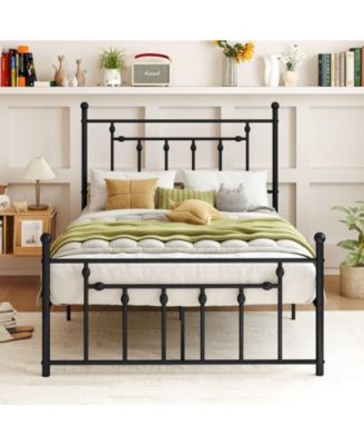 Metal Bed Frame with Headboard
