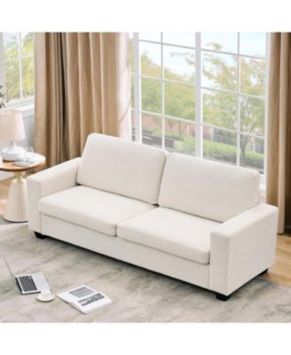 83" Corduroy 3-Seater Sofa, Modern Upholstered Couch with Deep Seat and Wide Armrests