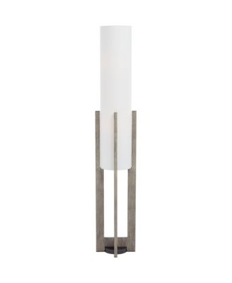 Arrista Modern 63" Tall Standing Floor Lamp Cylinder Foot Switch Wood Wash Finish Living Room Bedroom