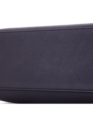 Kelly 28 Handbag Black Clemence with Gold Hardware