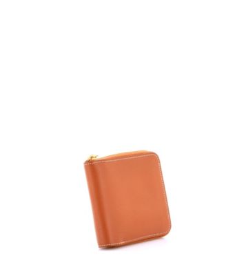 Pre-Owned HERMES Zipengo II Chaine d'Ancre Zip Wallet Leather