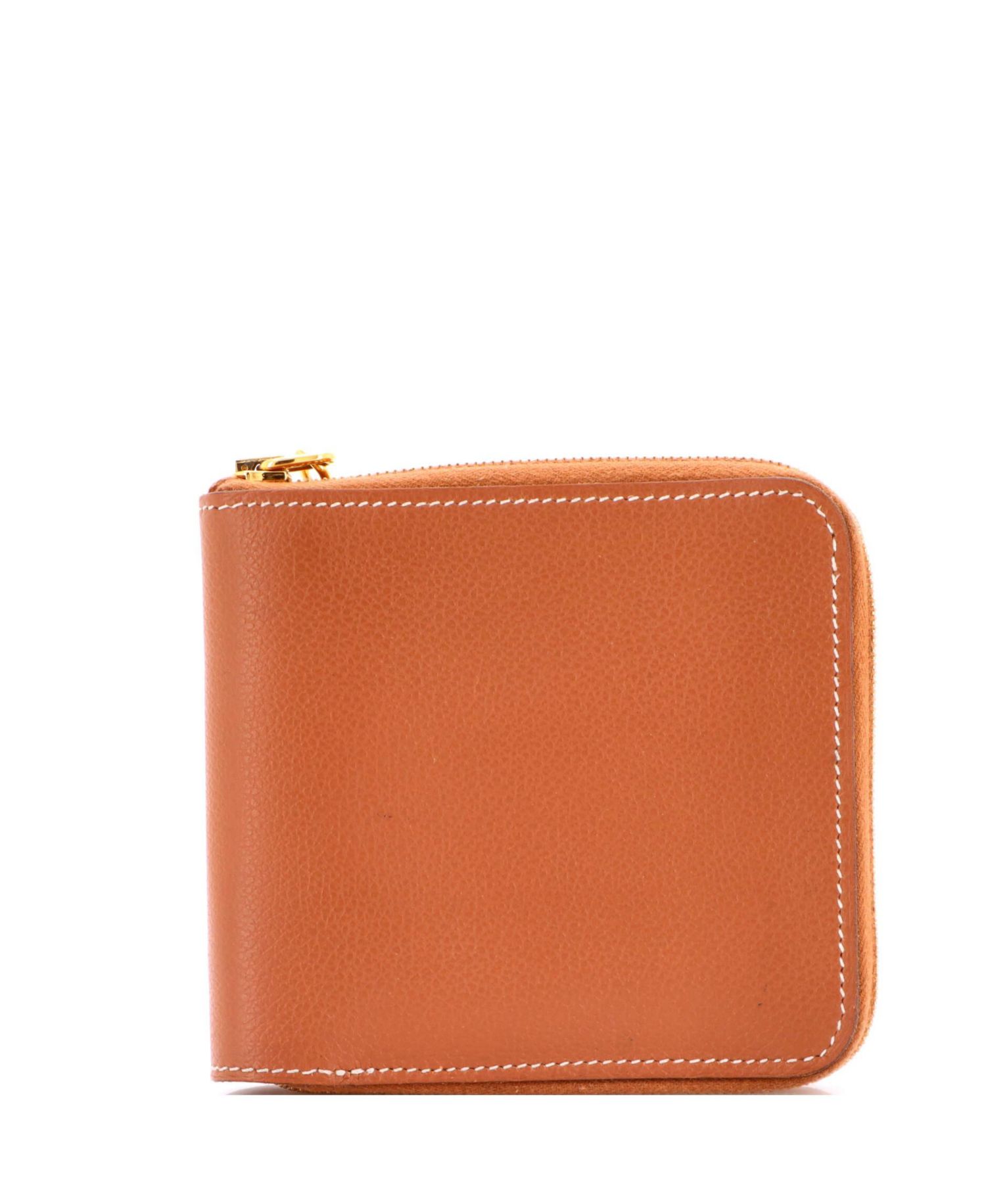 Pre-Owned HERMES Zipengo II Chaine d'Ancre Zip Wallet Leather