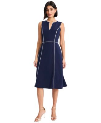 Women's Sleeveless V-Neck Midi Dress