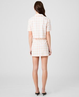 Women's Aspen Belted Gingham Mini Skirt