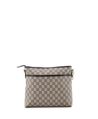 Medium Zip Top Messenger Bag GG Coated Canvas