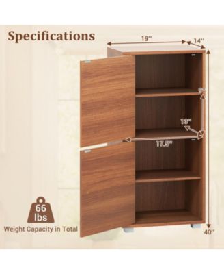 2-Tier Modern Nightstand with Adjustable Shelves and Drawer