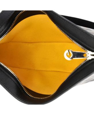 Hirondelle Shoulder Bag Coated Canvas and Leather