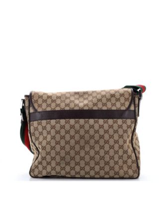 Medium Web Strap Flap Messenger GG Canvas