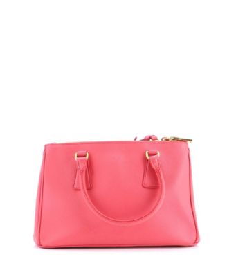 Small Galleria Double Zip Tote Saffiano Leather