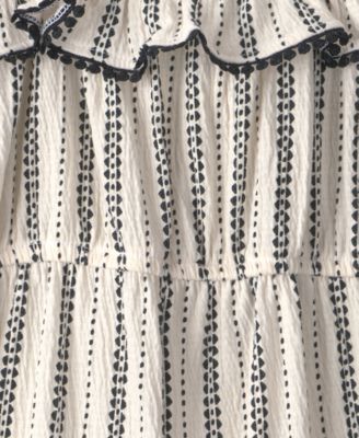 Girls' 2T-5T Striped Ruffle Jumpsuit