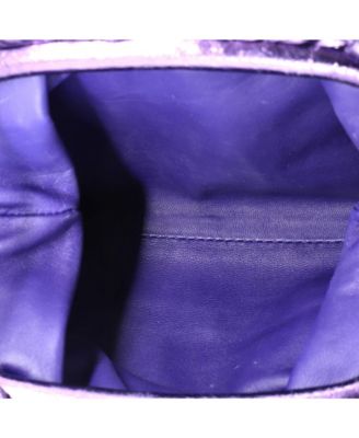 Mini The Pouch Crinkled Metallic Leather