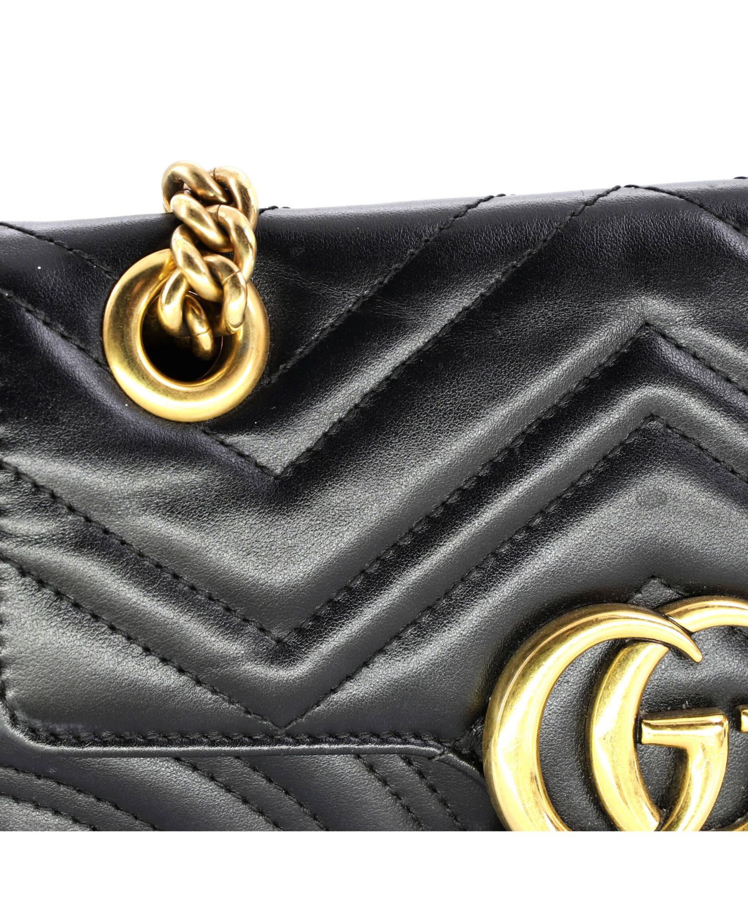 Small GG Marmont Flap Bag Matelasse Leather
