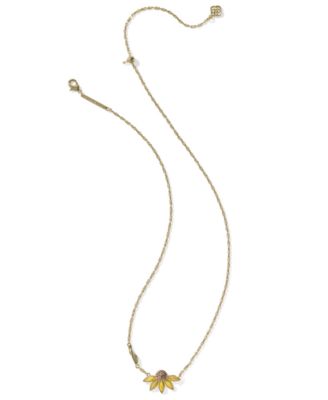 Anya Cubic Zirconia and Crystal Flower Short Pendant Necklace