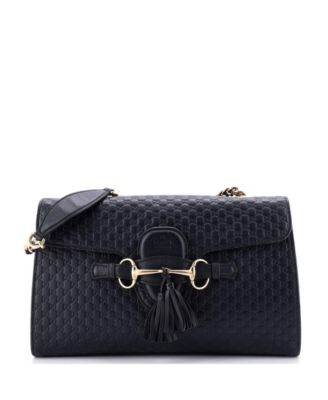 Medium Emily Chain Flap Bag Microguccissima Leather