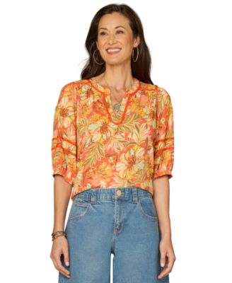 Women's Mandarin Collar Top