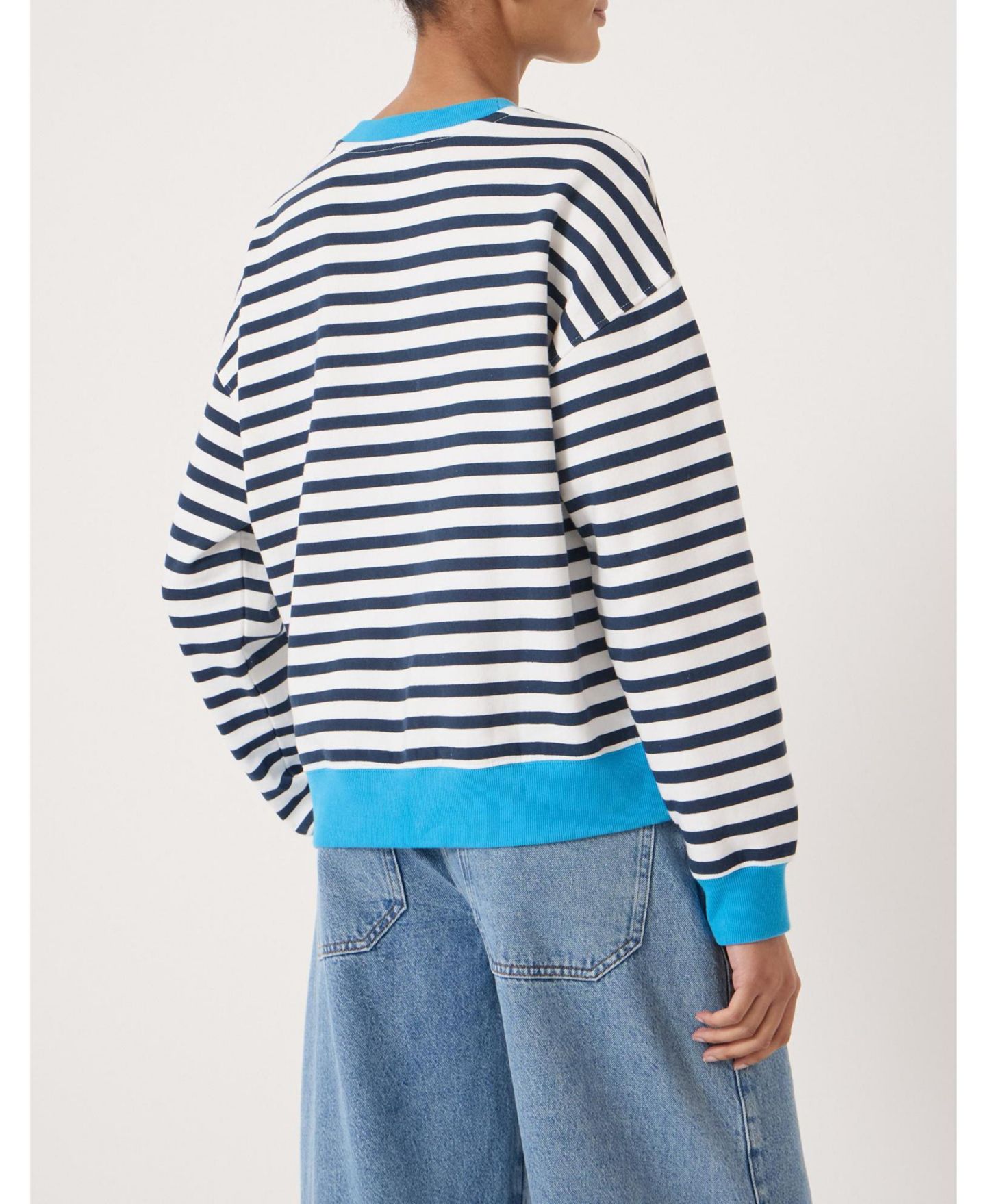 Женские толстовки Hush Luca Stripe Heavyweight, цвет: Тёмно-синий — фото 7