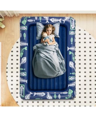 Toddler Inflatable Travel Bed with Electric Pump and Raised Bed Rails