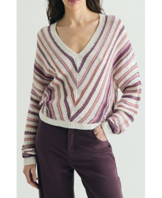 Women's Multicolored Striped Sweater